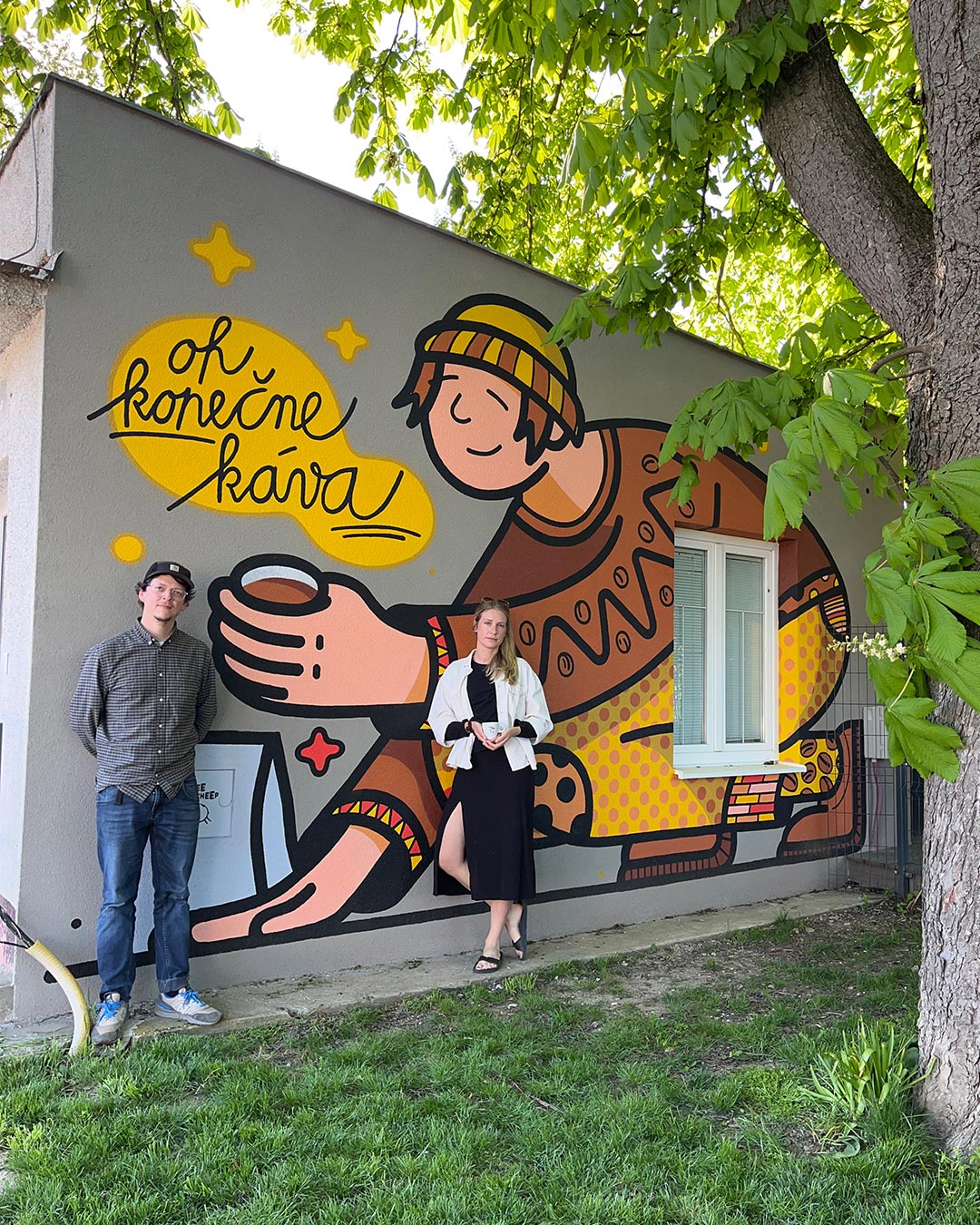 Coffee Sheep Mural with Artists
